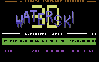 Waterski 3D (Commodore 64) screenshot: Title Screen.