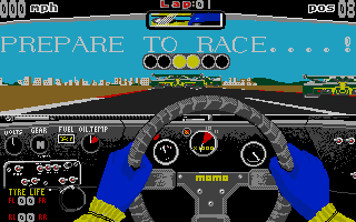 Fast Lane! The Spice Engineering Challenge (Atari ST) screenshot: The race starts
