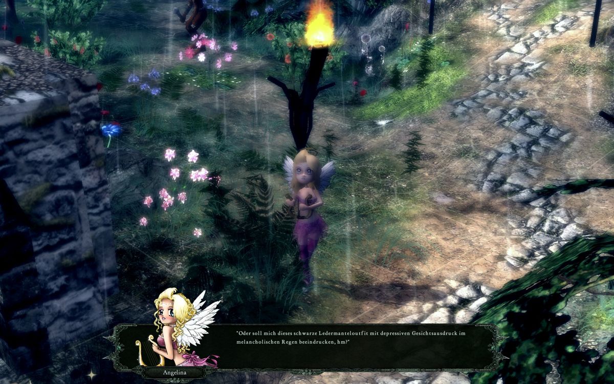 Grotesque Tactics: Premium Edition (Windows) screenshot: Angelina is an angel. But I guess you already knew that. What did give it away? The wings? The name?