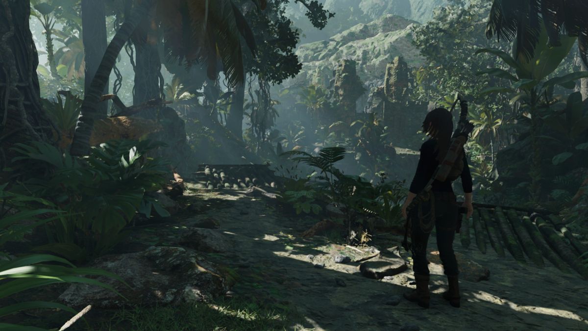 Shadow of the Tomb Raider: The Forge (Windows) screenshot: Start of the actual challenge tomb in the jungle