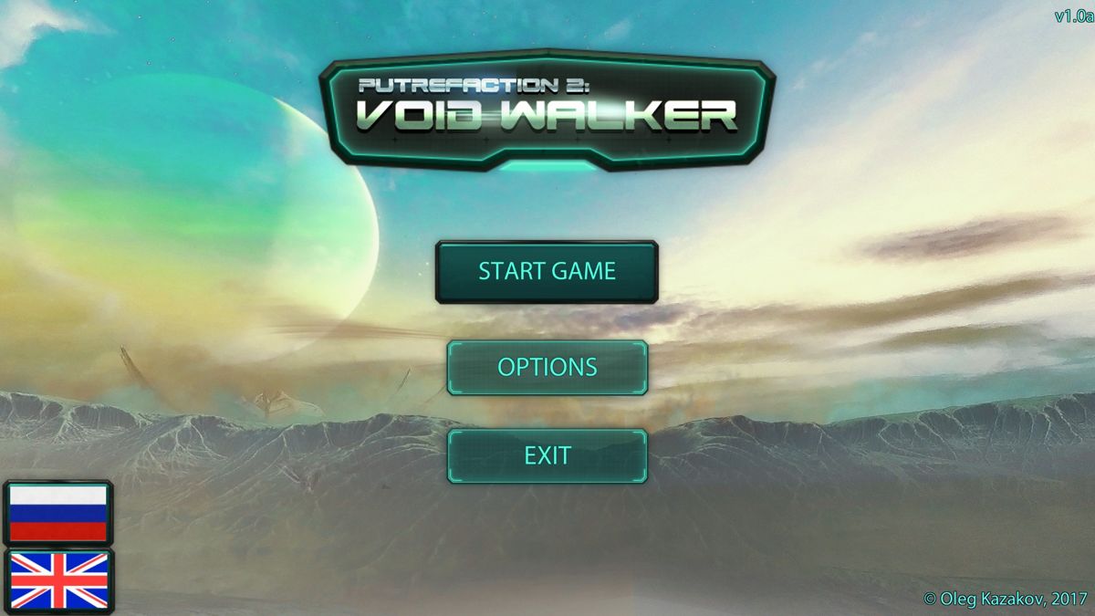 Putrefaction 2: Void Walker (Windows) screenshot: Title screen for v1.0a