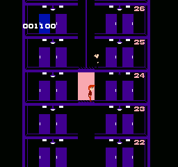 Elevator Action (NES) screenshot: Who put out the lights?