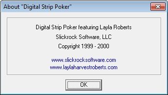 Digital Strip Poker featuring Layla Roberts (Windows) screenshot: Title Screen