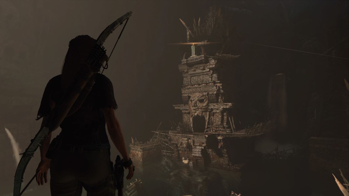 Shadow of the Tomb Raider (PlayStation 4) screenshot: Reaching that tomb will require some thinking