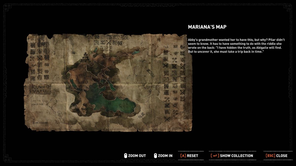 Shadow of the Tomb Raider: The Forge (Windows) screenshot: Examining the map.