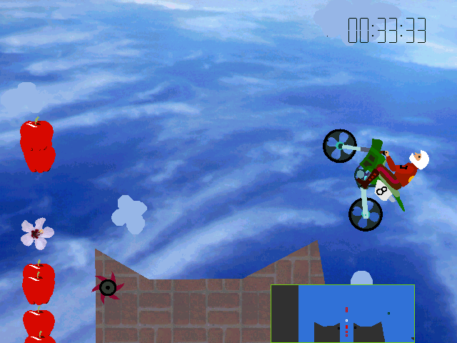 Action SuperCross (DOS) screenshot: Level 7, hi-flyer