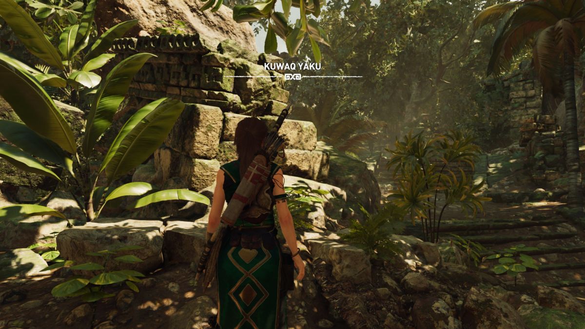 Shadow of the Tomb Raider: The Forge (Windows) screenshot: Lara needs to travel back to this town to start the side mission.