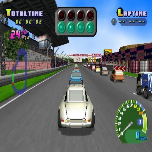 Road Trip (PlayStation 2) screenshot: The start of a race.
