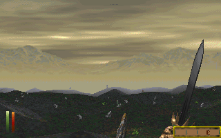 The Elder Scrolls: Chapter II - Daggerfall (DOS) screenshot: The seemingly endless barren landscape