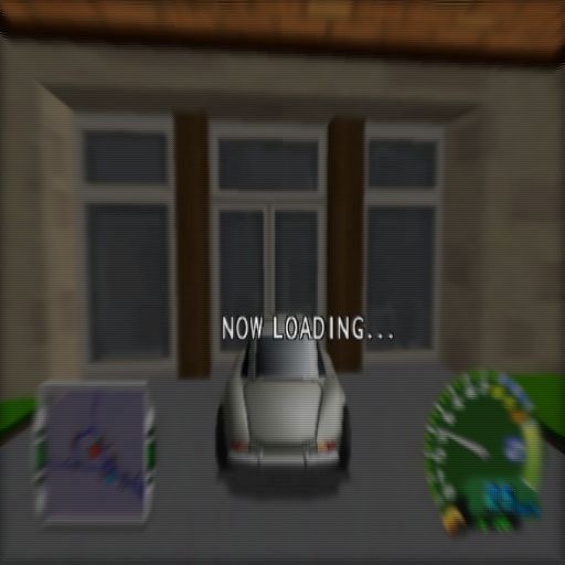 Road Trip (PlayStation 2) screenshot: To talk to another car/character the player can just drive into their building. This is the local radio station