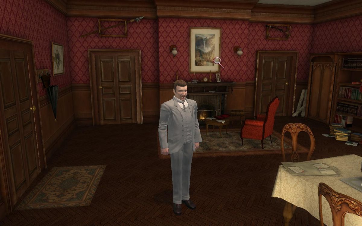 Sherlock Holmes vs. Jack the Ripper (Windows) screenshot: 221b Baker Street third person view (playing as Watson)