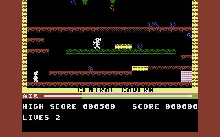 Manic Miner (Commodore 16, Plus/4) screenshot: Let's get the keys.