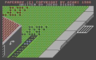 Paperboy (Commodore 16, Plus/4) screenshot: Title Screen.