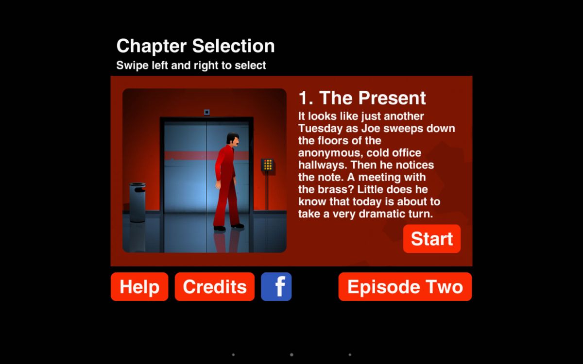 The Silent Age: Episode One (Android) screenshot: Main menu