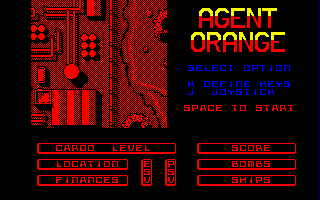 Agent Orange (Amstrad CPC) screenshot: Title Screen.