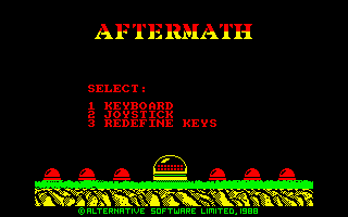 Aftermath (Amstrad CPC) screenshot: Title Screen.