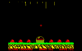 Aftermath (Amstrad CPC) screenshot: Here come the missiles.