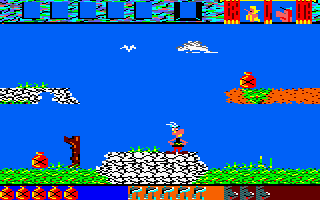 Astérix et la Potion Magique (Amstrad CPC) screenshot: Start of your quest.