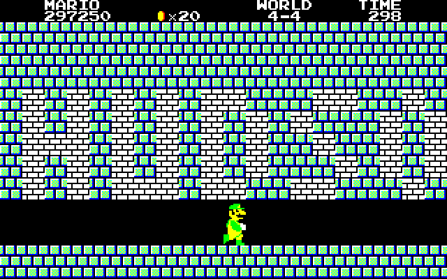 Super Mario Bros. Special (Sharp X1) screenshot: Just so you know who developed this game