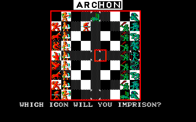 Archon: The Light and the Dark (FM-7) screenshot: Let's imprison the biggest threat.