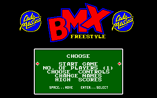 BMX Freestyle (Amstrad CPC) screenshot: Title screen