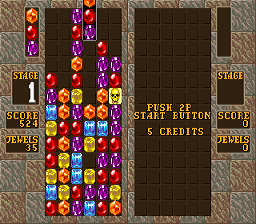Columns II: The Voyage Through Time (Arcade) screenshot: Stage 1