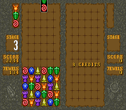 Columns II: The Voyage Through Time (Arcade) screenshot: Stage 3