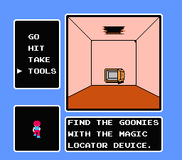 The Goonies II (NES) screenshot: Valuable hints...