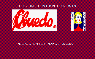 Cluedo (Amstrad CPC) screenshot: Enter your name.