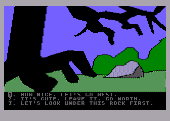 Olin in Emerald: Kingdom of Myrrh (Atari 8-bit) screenshot: What Shall We Do?