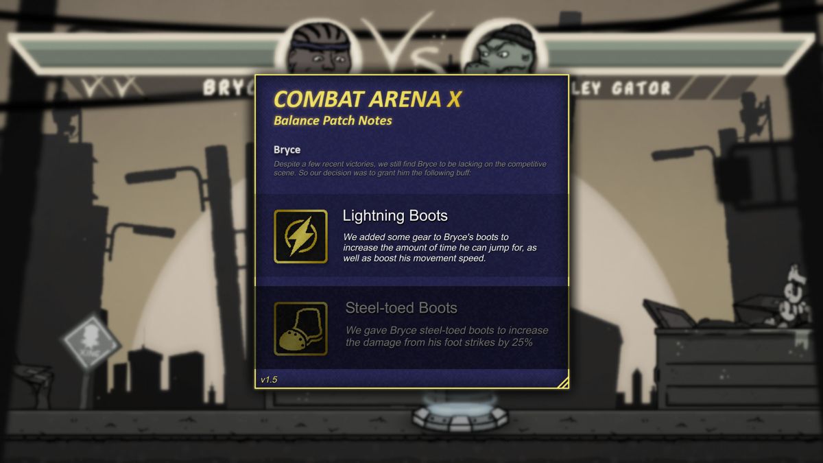 The Hex (Windows) screenshot: Upgrades for Combat Arena X