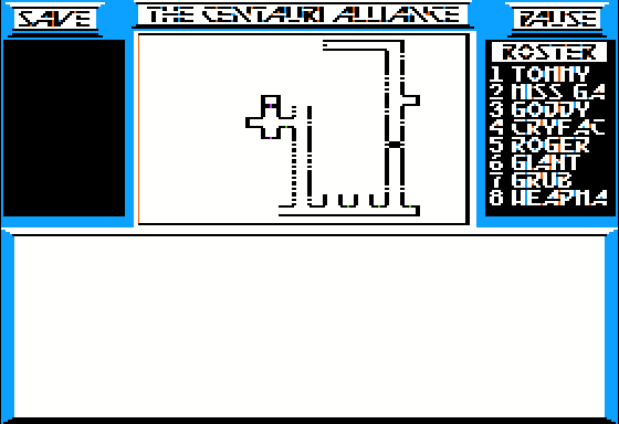 Centauri Alliance (Apple II) screenshot: The automapping is a handy feature for its time.