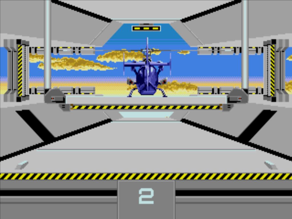 Super Thunder Blade (Windows) screenshot: Start of the second mission