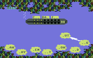 Sea Speller (Commodore 64) screenshot: Ready... go!