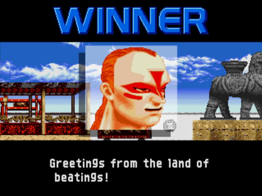 Virtua Fighter 2 (Windows) screenshot: Wolf win