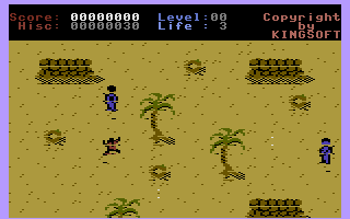 Legionnaire (Commodore 16, Plus/4) screenshot: Killed.
