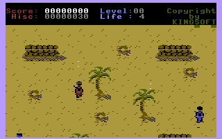 Legionnaire (Commodore 16, Plus/4) screenshot: A soldier on the right.