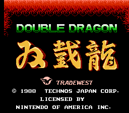 Double Dragon (NES) screenshot: Title Screen