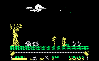 Drakkar (Amstrad CPC) screenshot: Start of your quest.