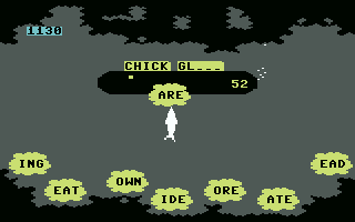 Sea Speller (Commodore 64) screenshot: Went deeper down for the five-letter words