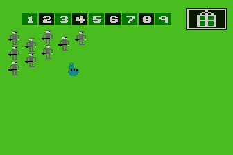Leaps and Bounds! (Atari 8-bit) screenshot: How many ball players?
