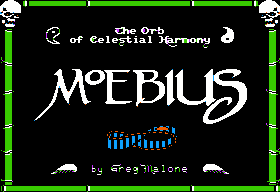 Moebius: The Orb of Celestial Harmony (Apple II) screenshot: Title screen.