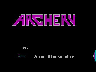 Archery (DOS) screenshot: Title Screen