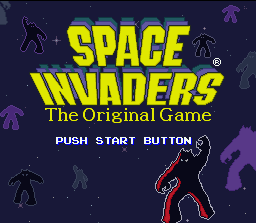 Space Invaders (SNES) screenshot: Title screen.