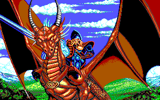 DragonStrike (DOS) screenshot: Loading screen (EGA)