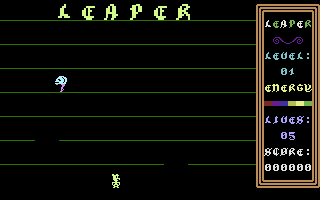 Leaper (Commodore 16, Plus/4) screenshot: Get to the top.