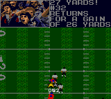 Madden 96 (Game Gear) screenshot: Kick was returned for 26 yards