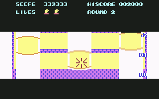 Elevator Action (Commodore 64) screenshot: "Darn. Forgot to get all the secret documents"