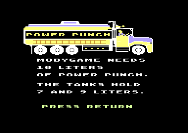 Puzzle Tanks (Commodore 64) screenshot: My First Challenge