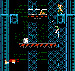Shatterhand (NES) screenshot: Crawling upwards